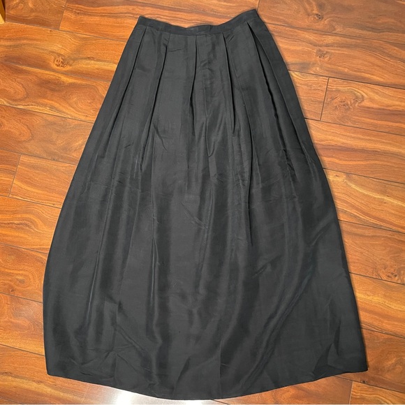 Vintage Silk Box Pleat Maxi Skirt - Picture 2 of 6